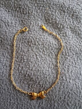 Gold Bow Pendant Bracelet - Women Jewelry